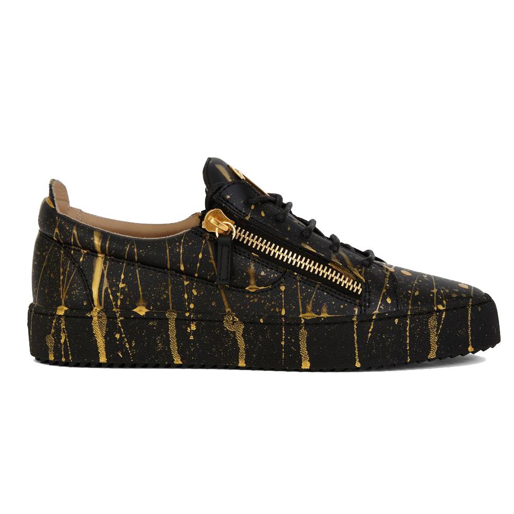 Giuseppe Zanotti Paint Splatter Sneakers - Black – view 2 of 2