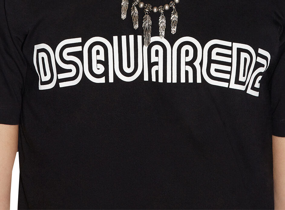 DSQUARED2 D2 Outline Cool Tee in black – view 3 of 3