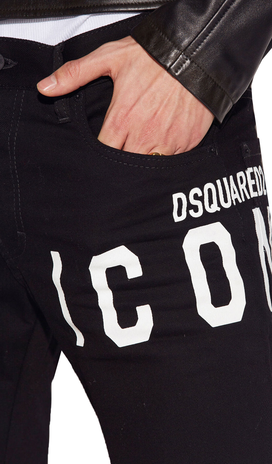 DSQUARED2 S-Icon Skater jeans in black – view 3 of 3