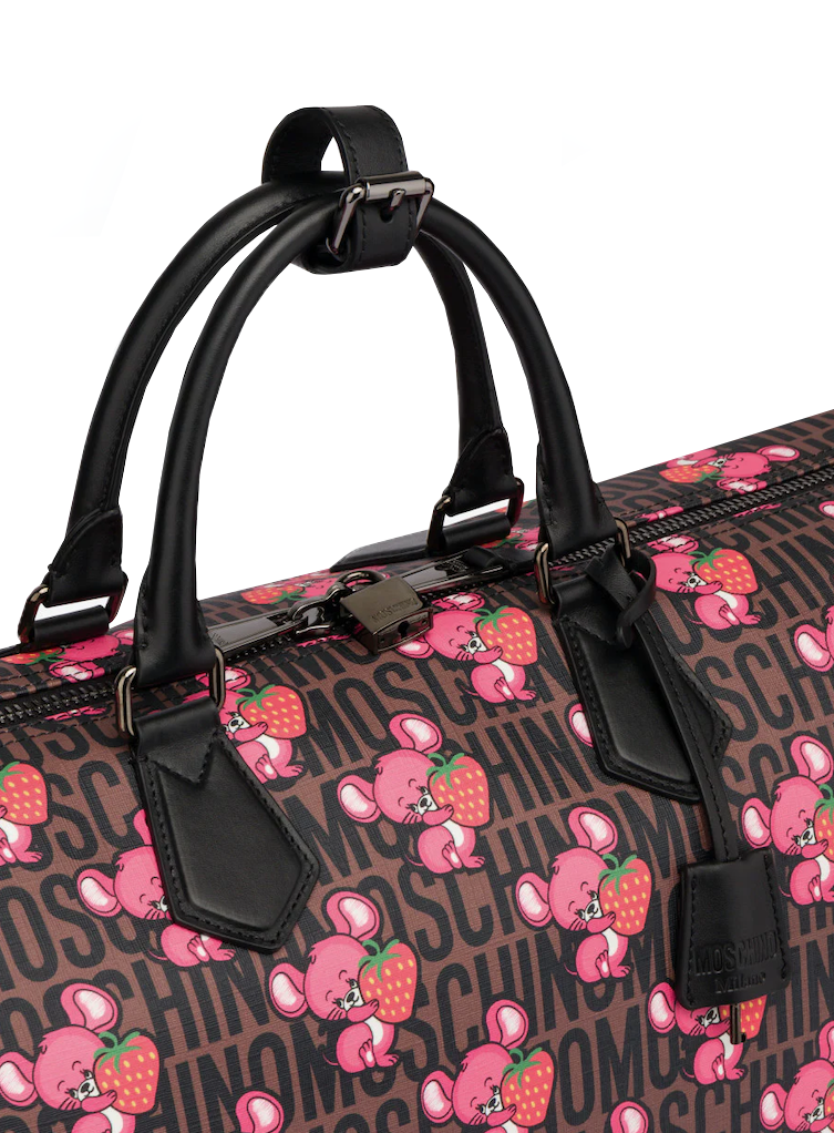 MOSCHINO ILLUSTRATED ANIMALS DUFFLE BAG