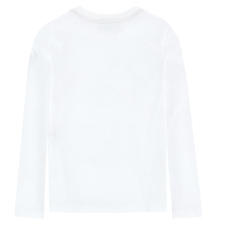 Fendi girls Monster Eye long sleeve shirt in white — alternate view
