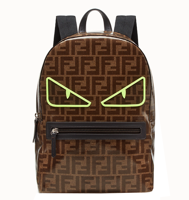 Kids Fendi Backpack W/Allover Logo Print