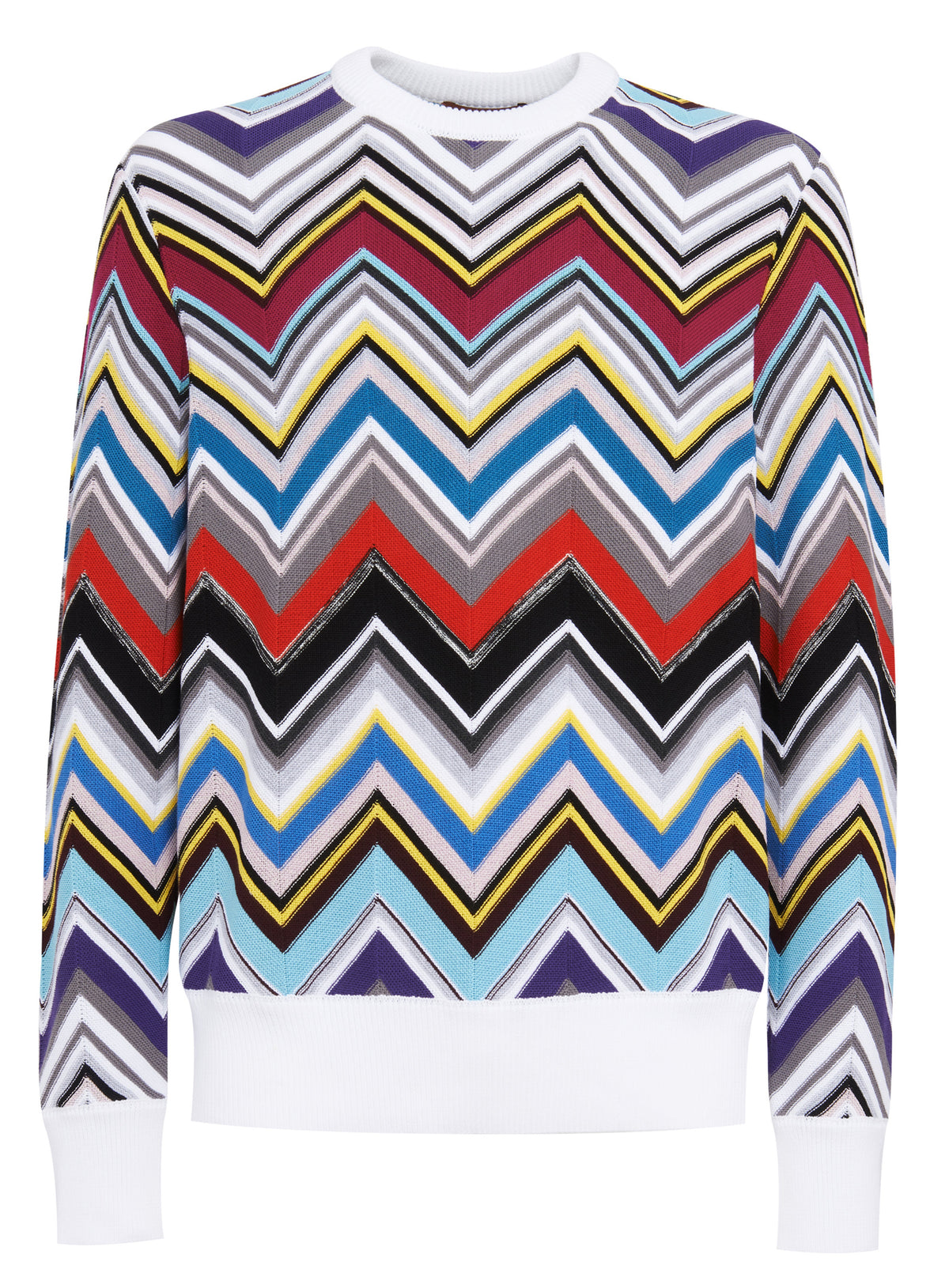 FISHERMAN COTTON CREWNECK SWEATER - MULTI