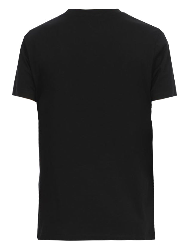 Balmain Gold Foil Print Tee - Black
