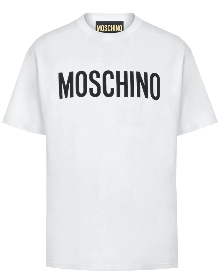 Moschino cotton T-shirt with logo print in white – view 1 of 2