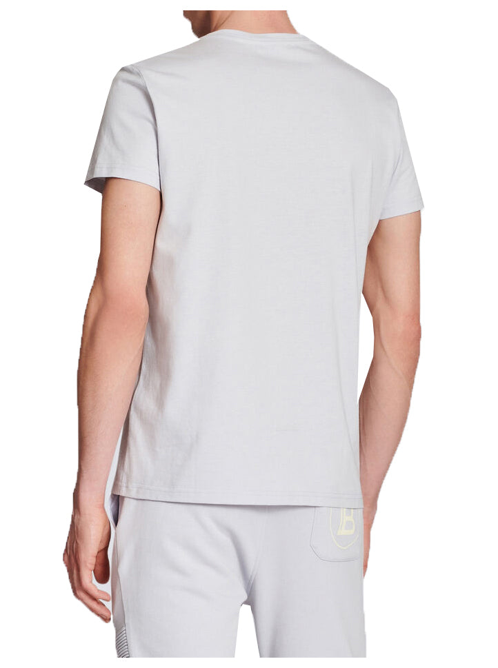 BALMAIN PRINTED T-SHIRT CLASSIC FIT - SEL BLUE