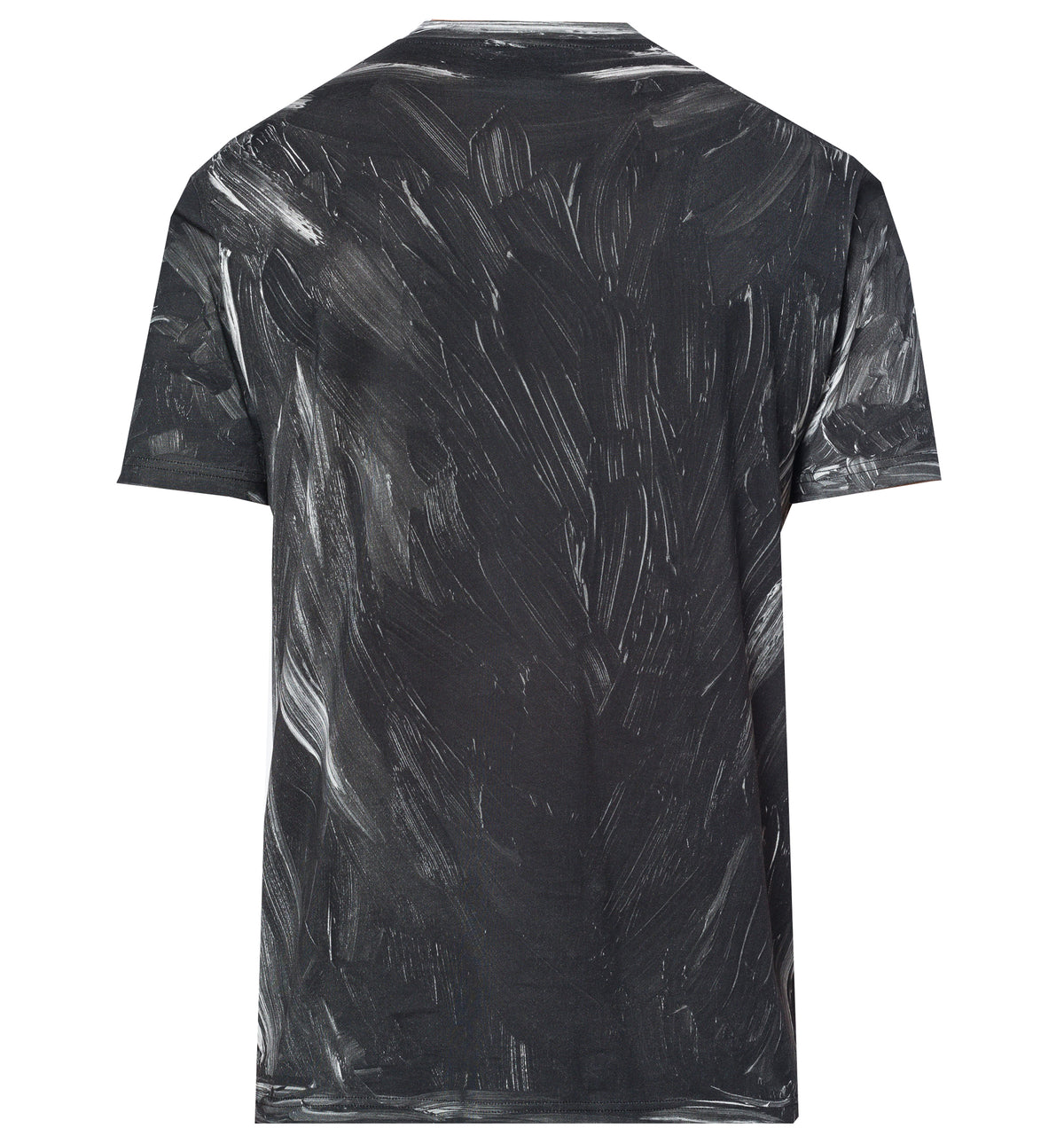 MOSCHINO PAINTED LOGO JERSEY T-SHIRT- BLACK