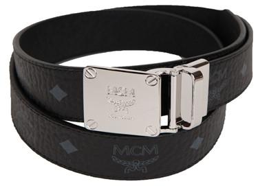 MCM Reversible Visetos "Large Silver Buckle" Belt