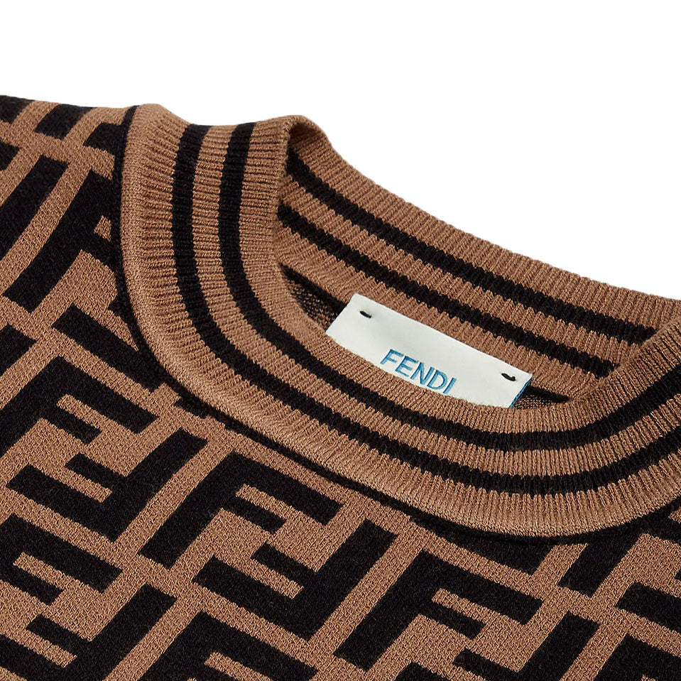Fendi ALLOVER FF CROPPED TOP - BROWN/PINK – photo 3