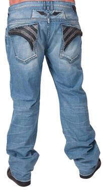 Robin's Jean Big and Tall In Medium Denim (Black/Clear Swarovski)