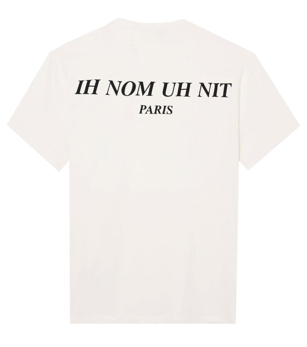 IH NOM UH NIT Mask20 tee in white with grey mask and logo – view 2 of 2