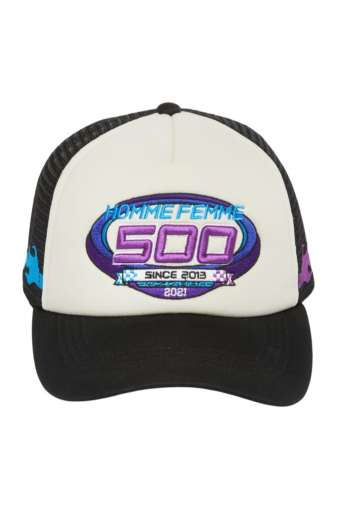 Homme + Femme 500 Crew Trucker Hat - Black and Grey – view 2 of 4