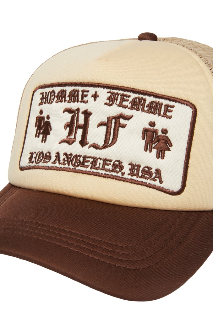 Homme + Femme Old English Trucker in brown – view 3 of 4