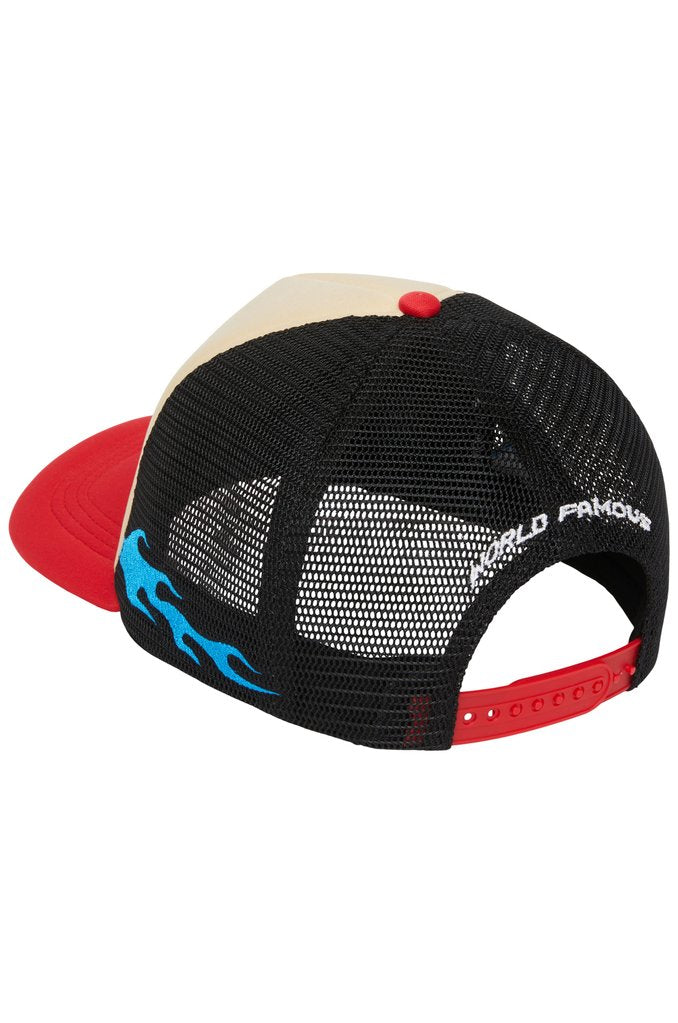 Homme + Femme 500 Crew Trucker in black with red and cream – view 3 of 4