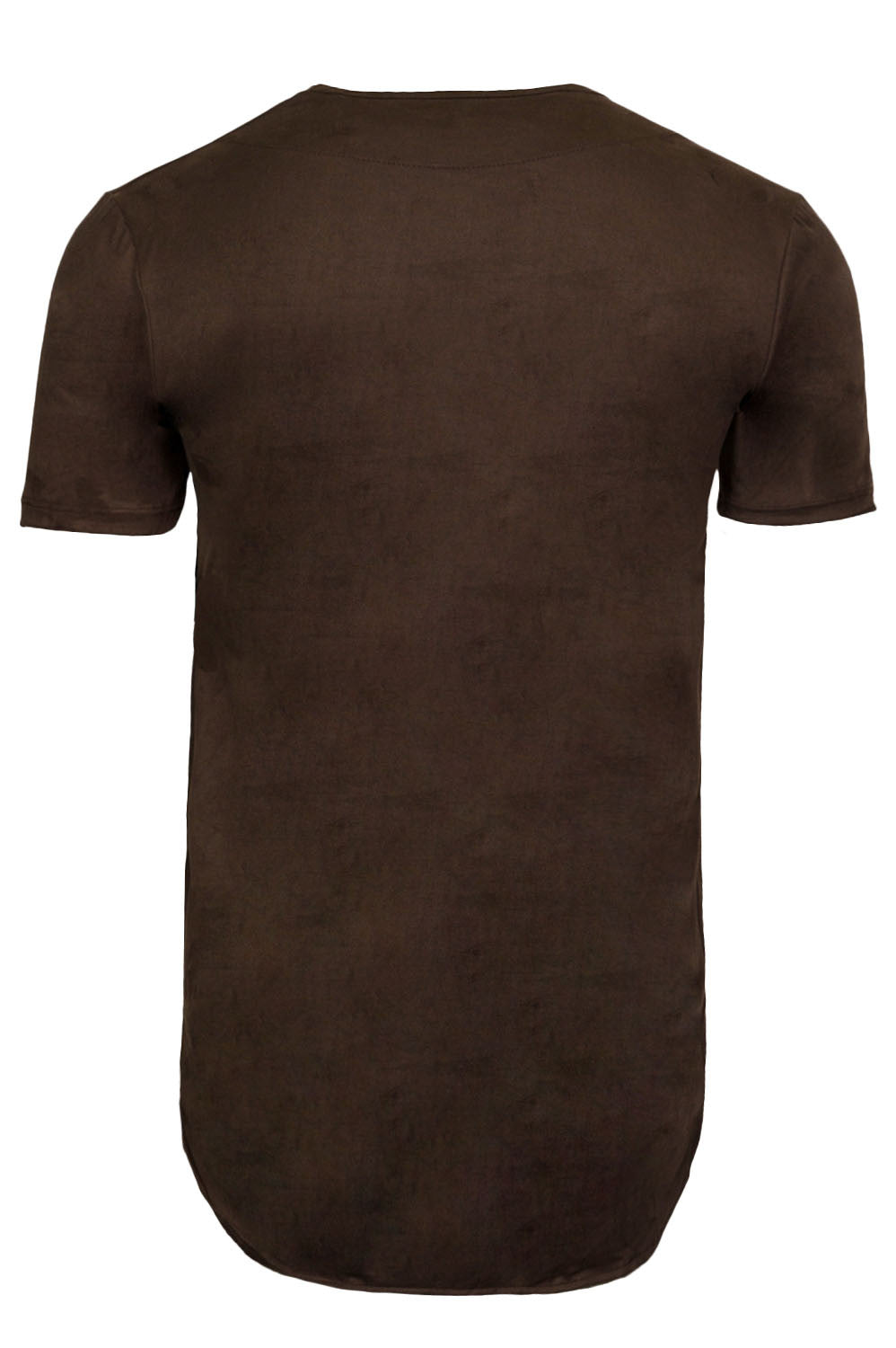 Kash Elongated Stretch Suede Tunic in dark brown – view 7 of 7