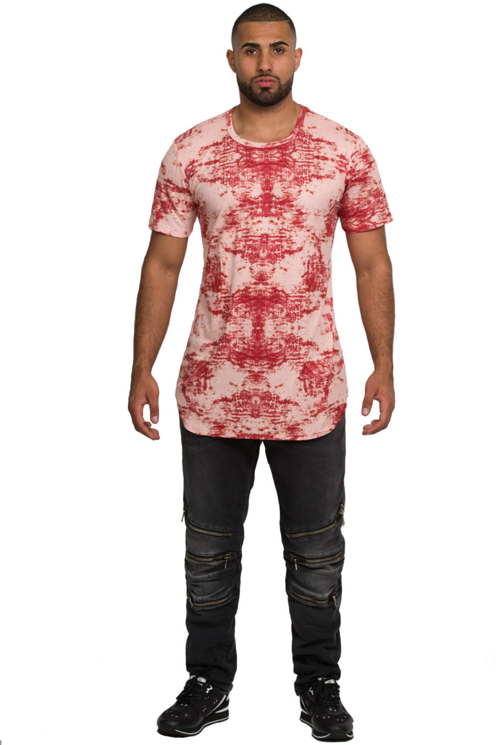 Kash Elongated Red Ink Blot Tunic – view 3 of 7
