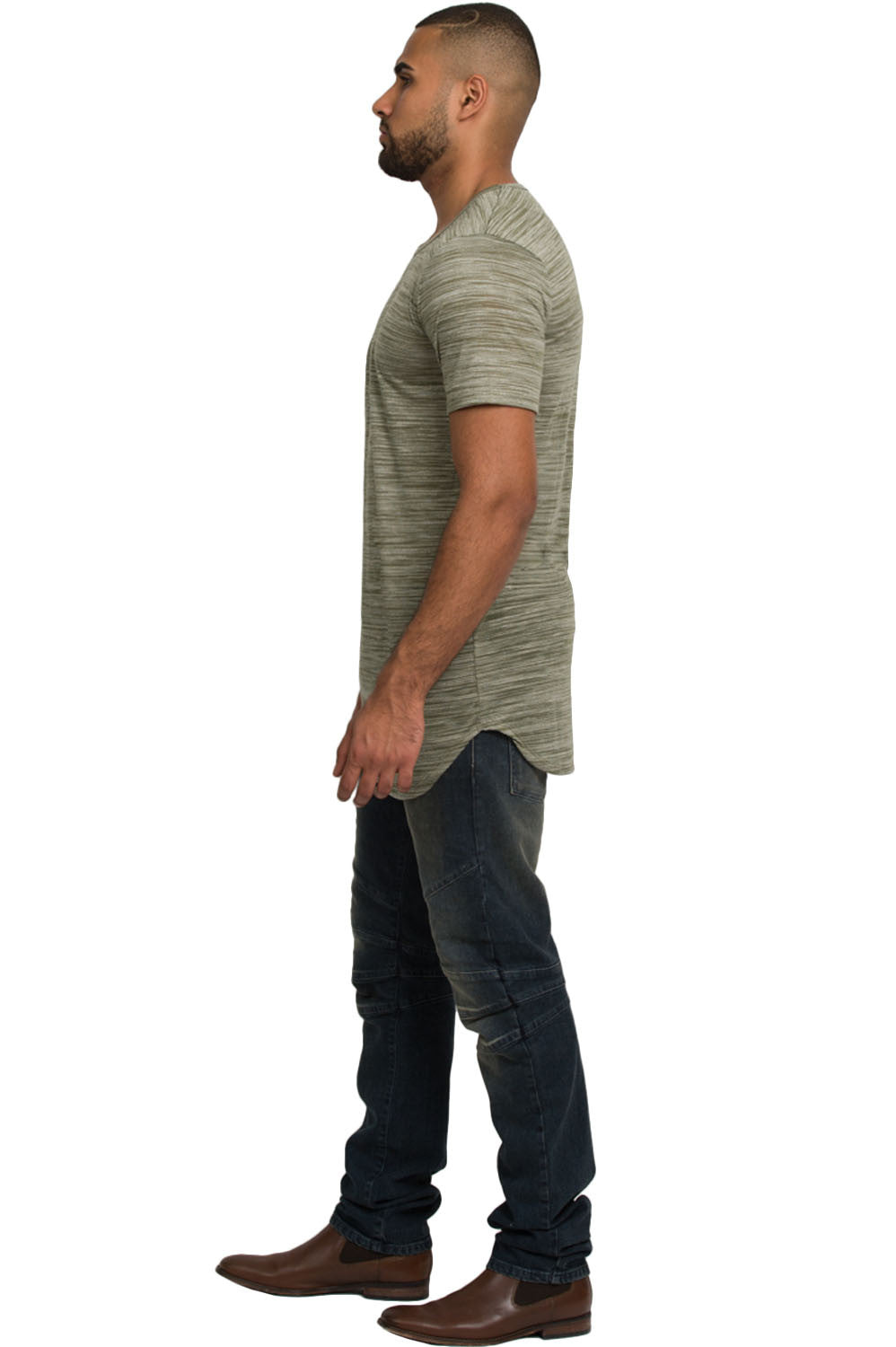 Kash Elongated Tunic in marble green – view 4 of 5