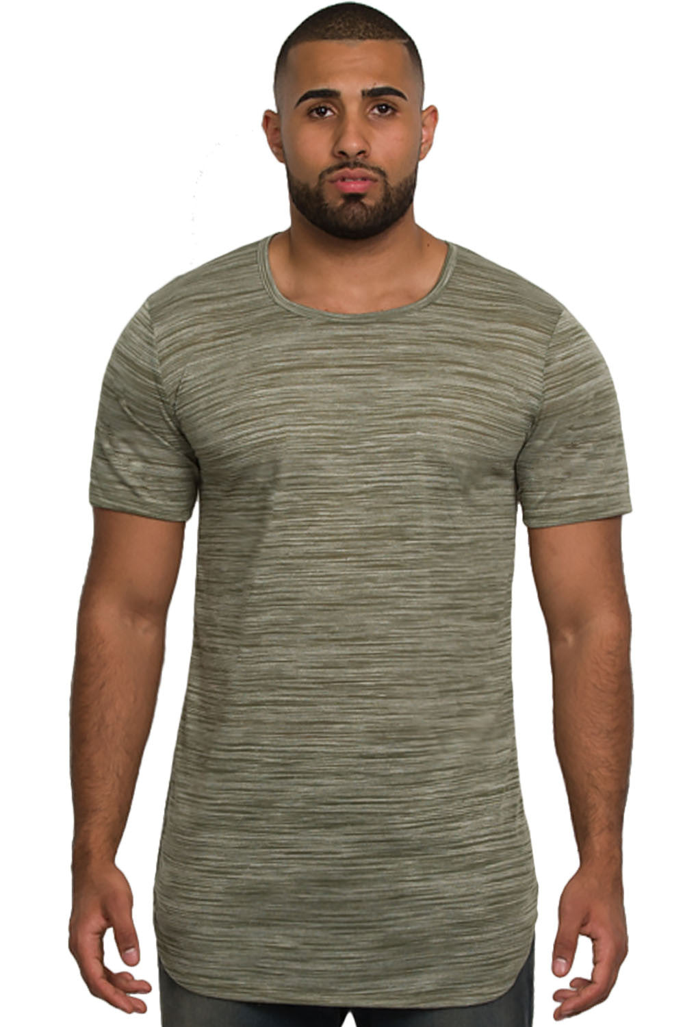 Kash Elongated Tunic in marble green – view 1 of 5