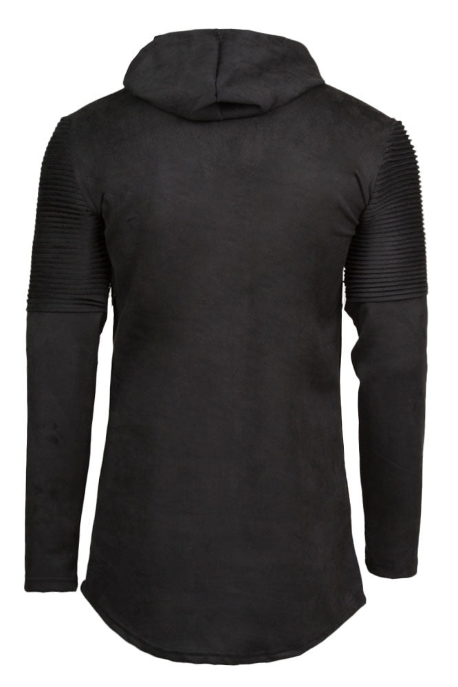 Kash Micro Suede Hoodie in black – view 2 of 2