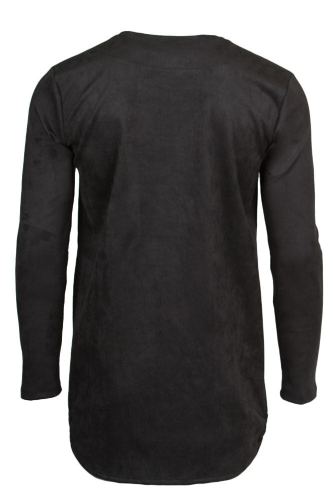 Kash Micro Suede Long Sleeve in black – view 2 of 2
