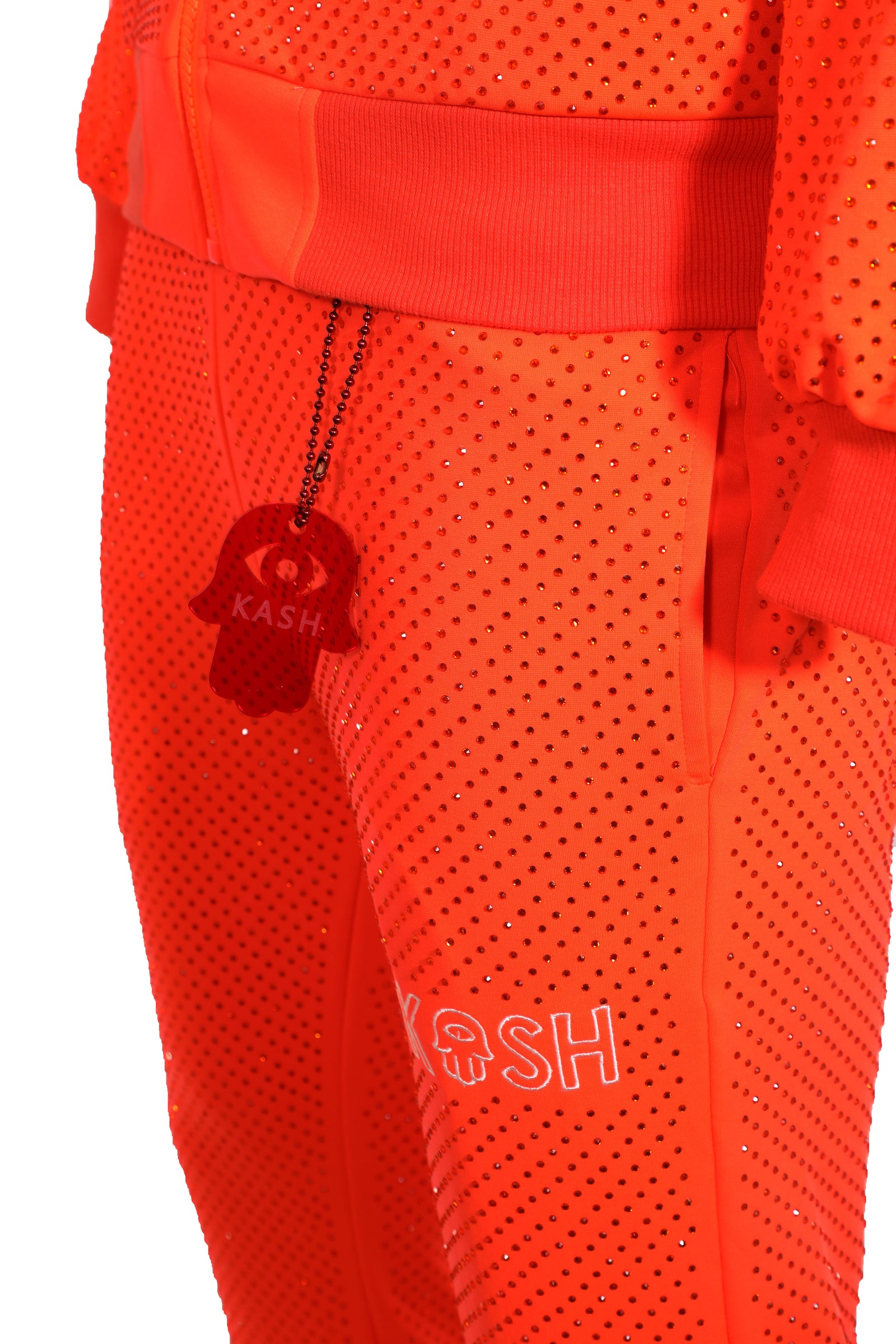 Kash All Over Diamond Track Pants in orange – view 6 of 6