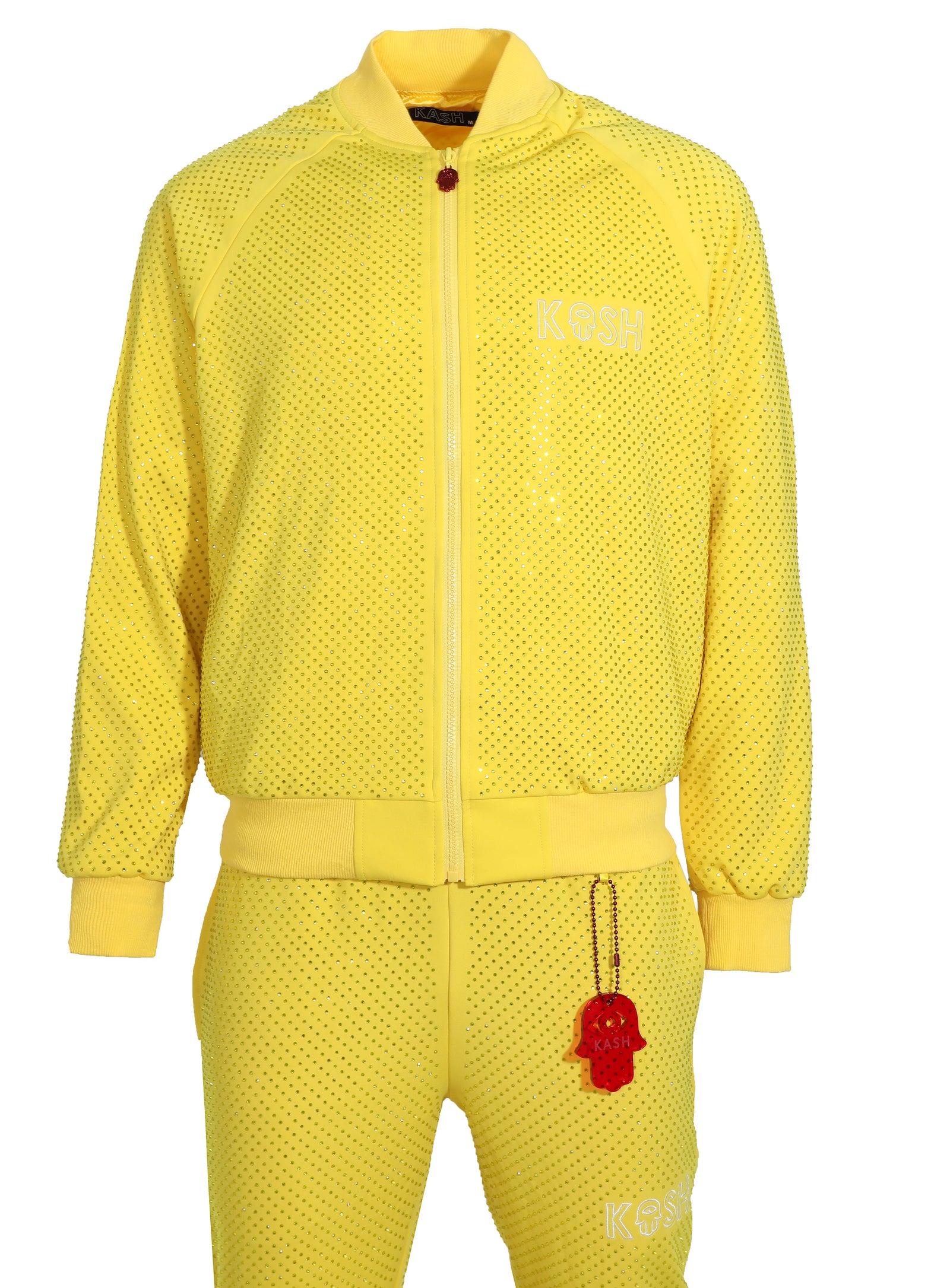 Kash All Over Diamond Track Jacket in yellow – view 1 of 3