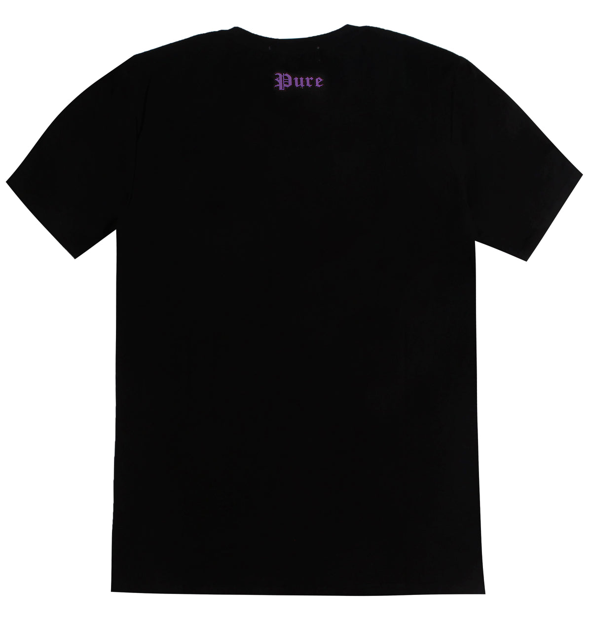 Black Pure Tee With Purple Diamond Block Logo