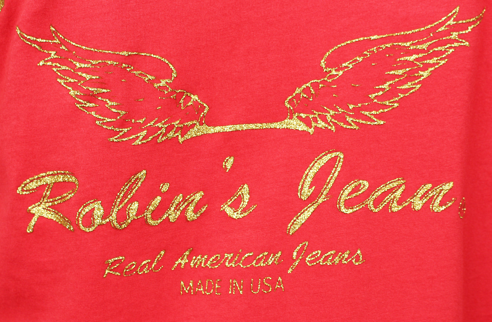 Robin's Jean Aurum Swarovski crystal tee in red — alternate view 3