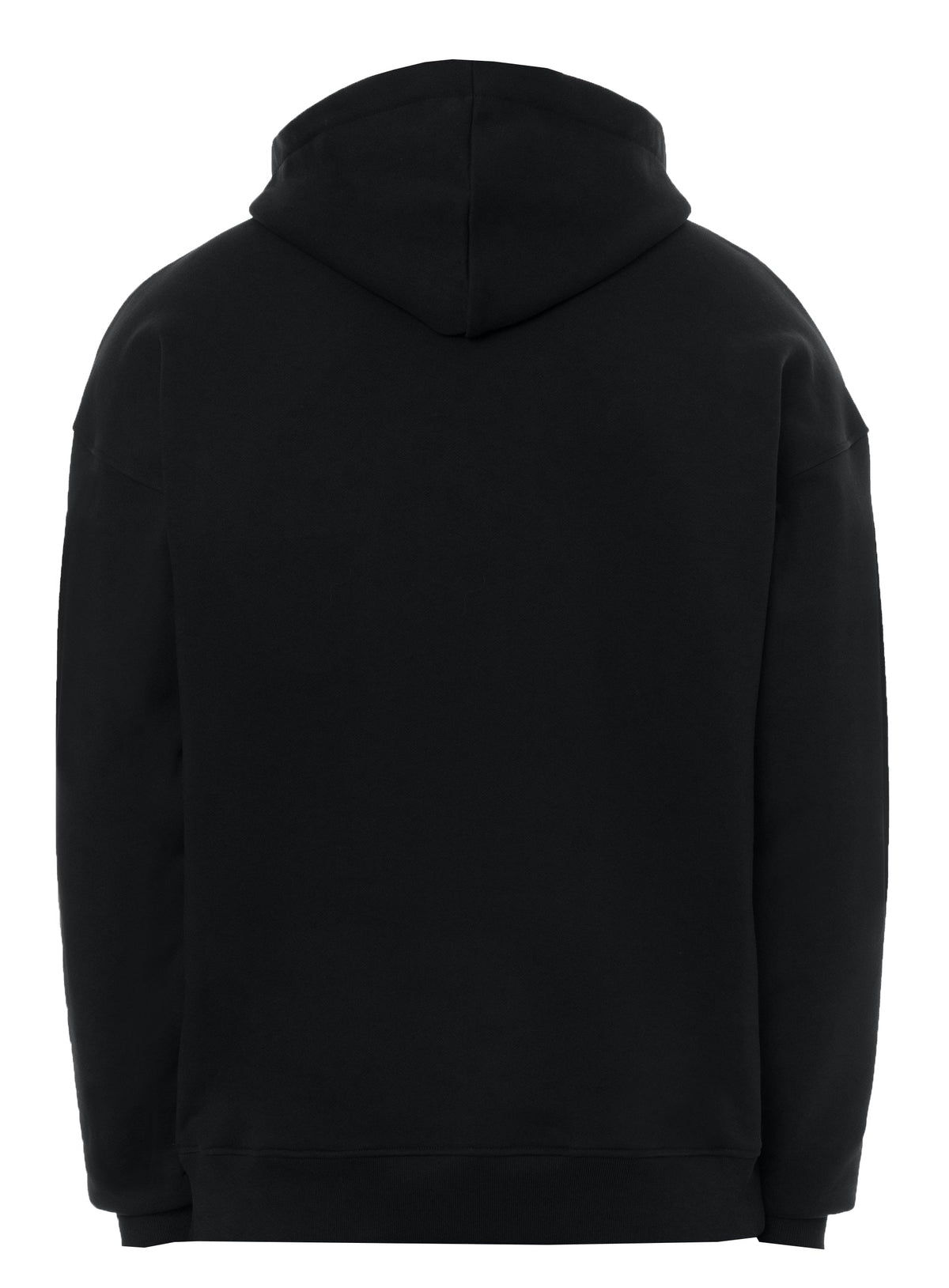 SWEATSHIRT W/ WHITE LOGO TEXT-BLACK