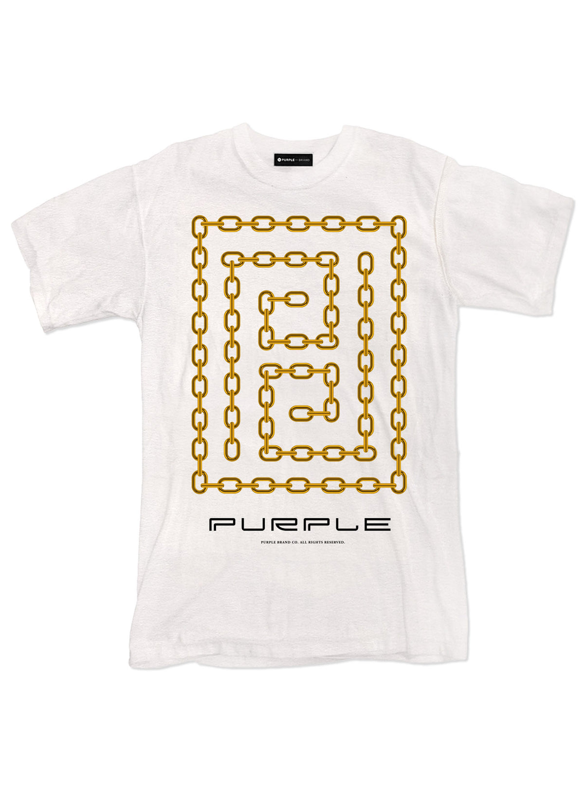 TEXTURED JERSEY SS TEE - MEANDER CHAIN COCONUT MILK