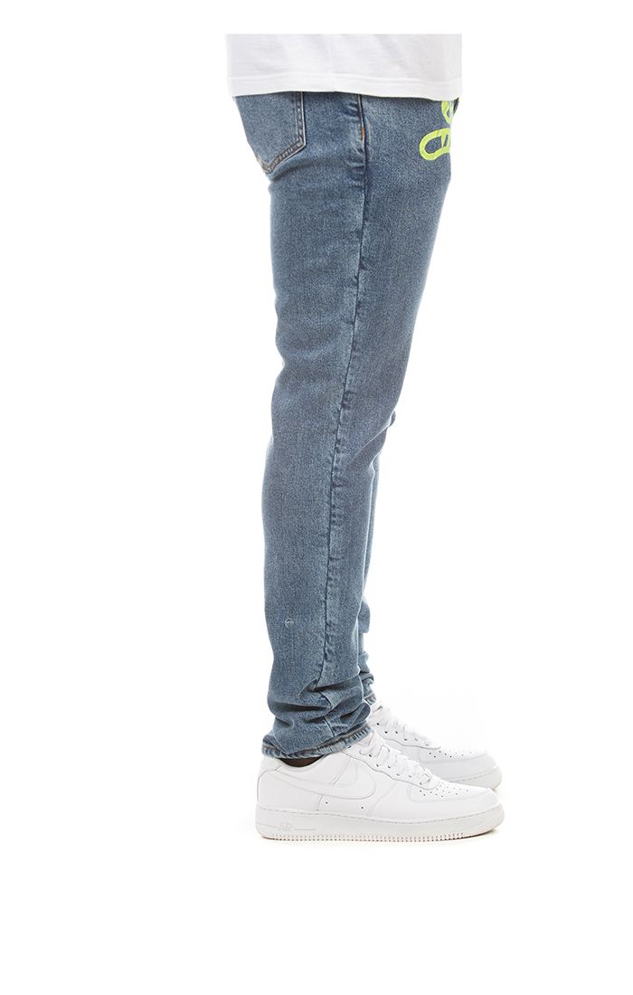 Icecream Neon Lime Jean in medium blue wash – view 3 of 4