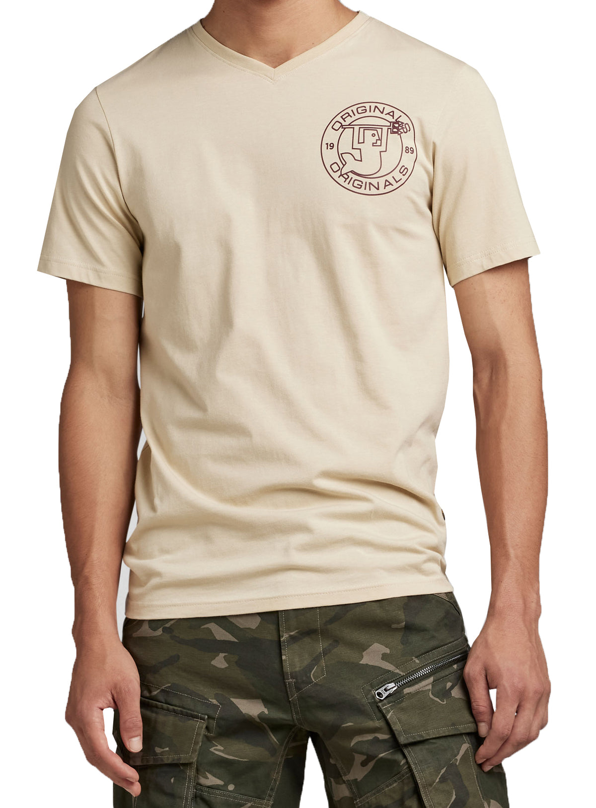 MERMAN BACK GR SLIM V T - BROWN RICE