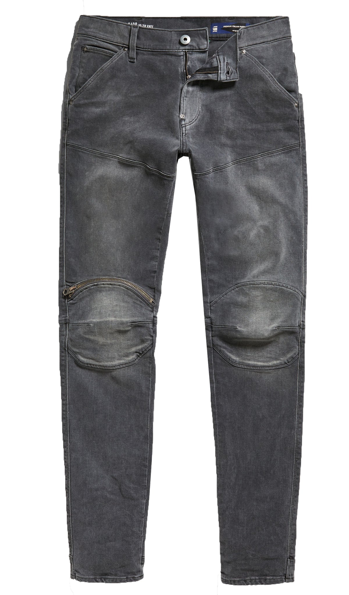 5620 3D ZIP KNEE SKINNY - FADED BLADE