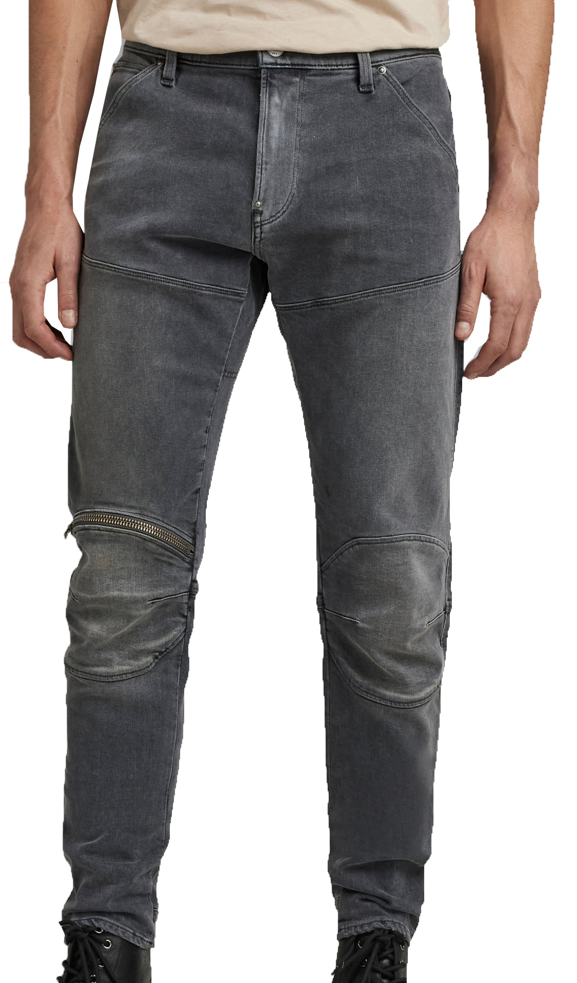 5620 3D ZIP KNEE SKINNY - FADED BLADE