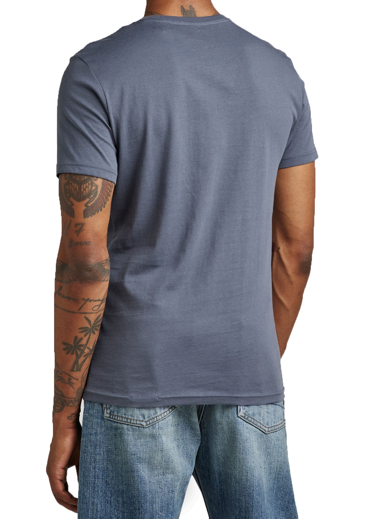 G-Star RAW RAW Originals Slim T-Shirt in fantem blue – view 3 of 3