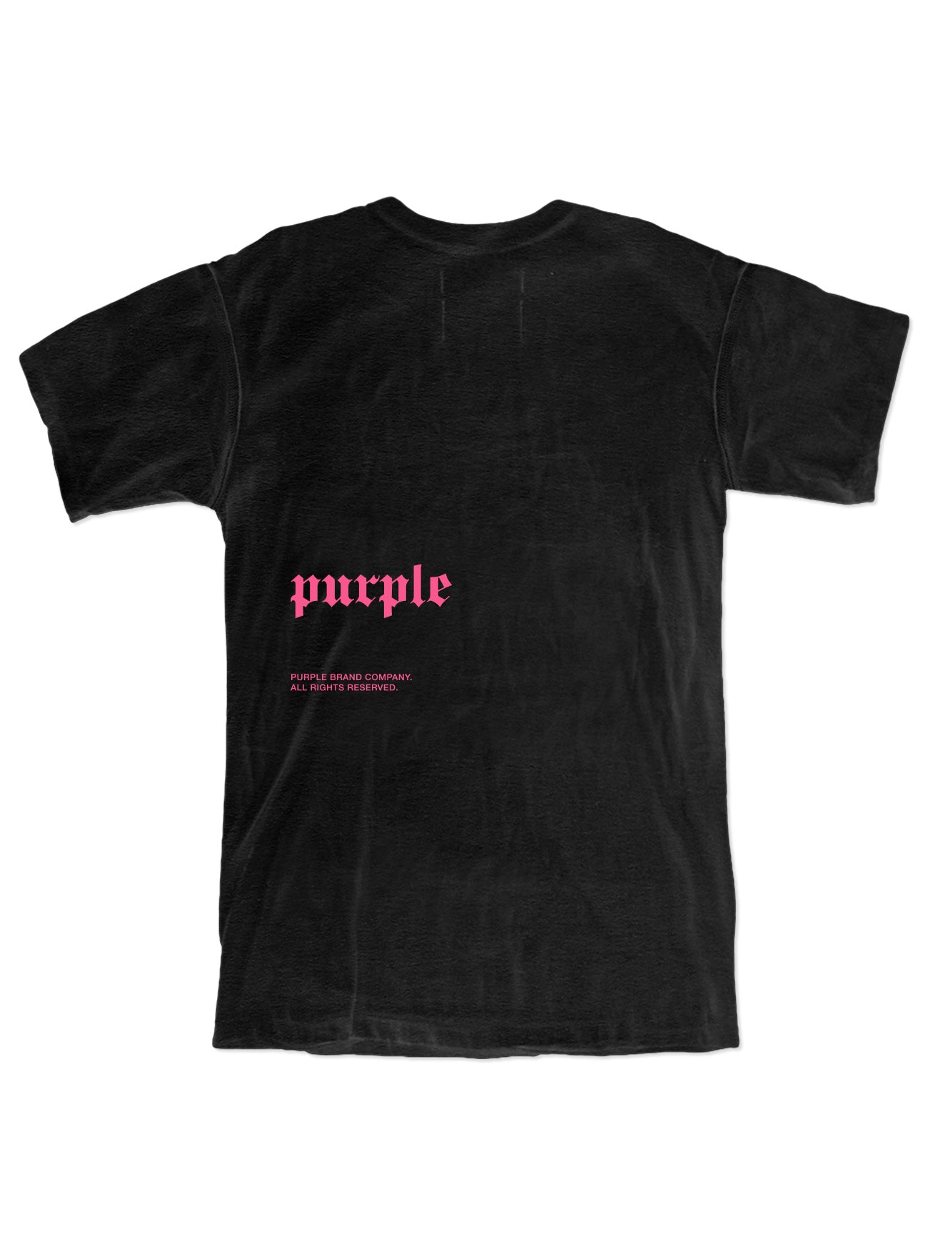 Purple Brand Textured Jersey SS Tee Zoom in Black Beauty – view 3 of 4