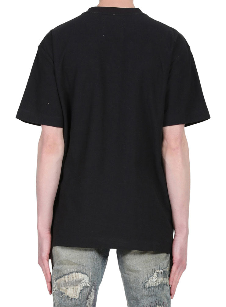 TEXTURED JERSEY SHORT SLEEVE TEE - BLACK