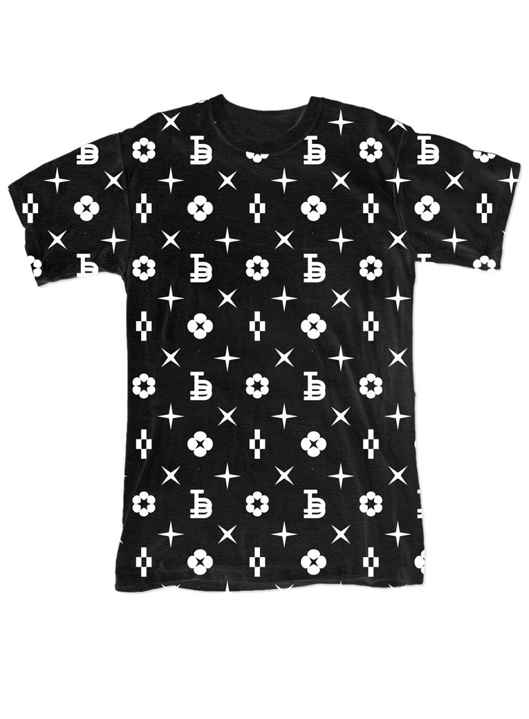 TEXTURED JERSEY SHORT SLEEVE TEE - BLACK