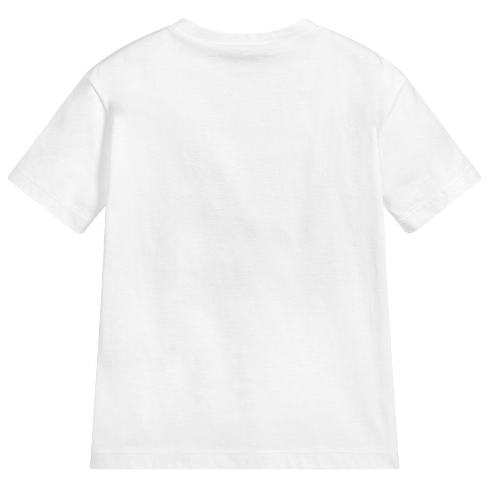 Young Versace boys short sleeve Medusa tee in white — alternate view