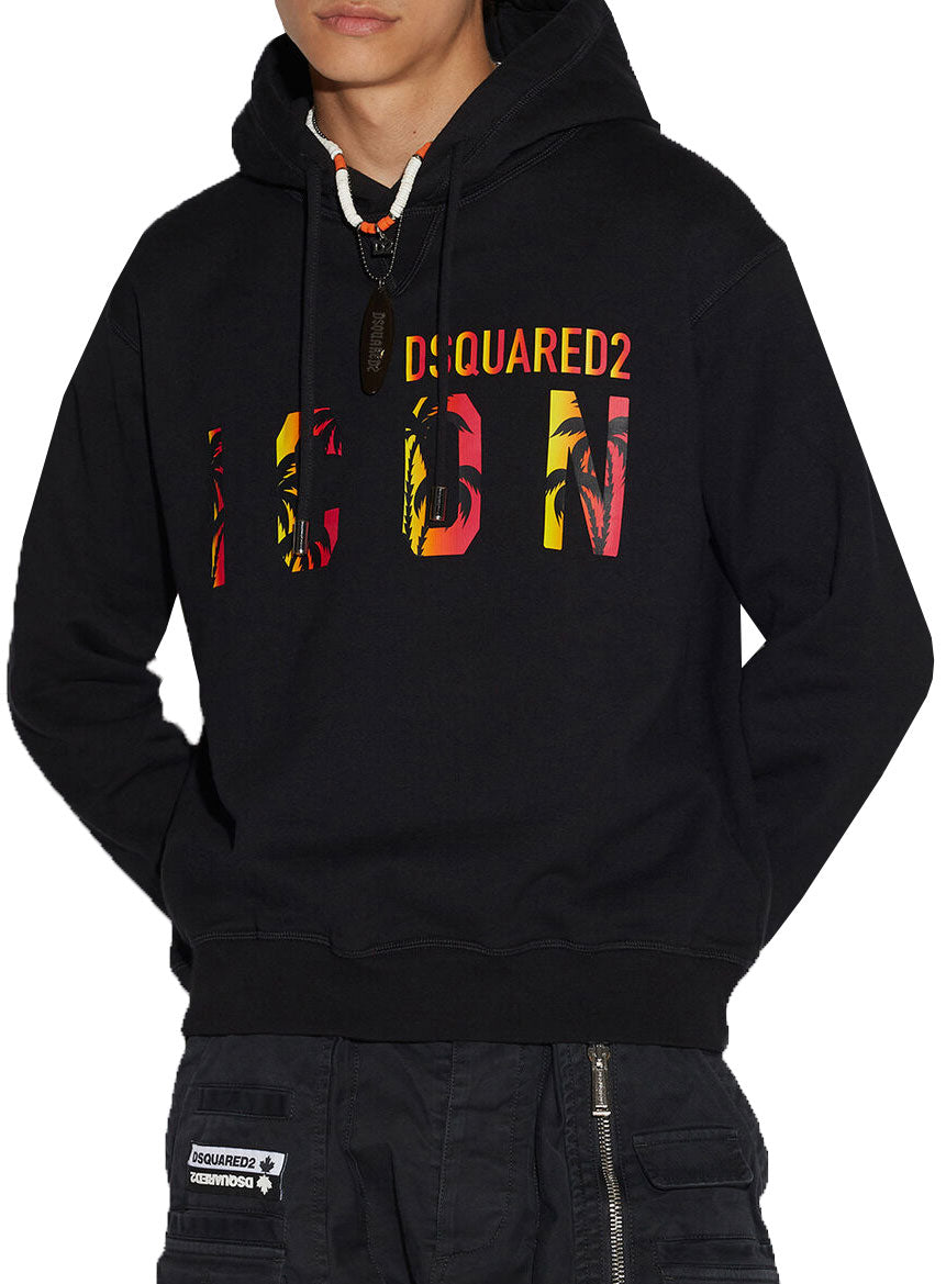 Dsquared2 Icon Sunset Hoodie in black at Pure Atlanta