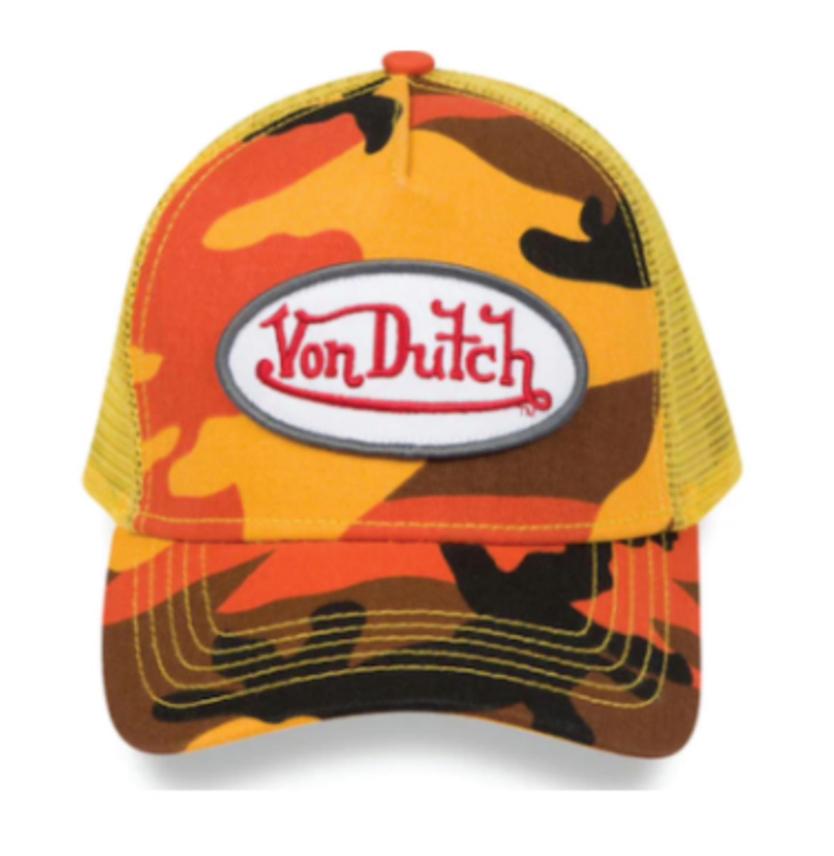 ORANGE CAMO TRUCKER