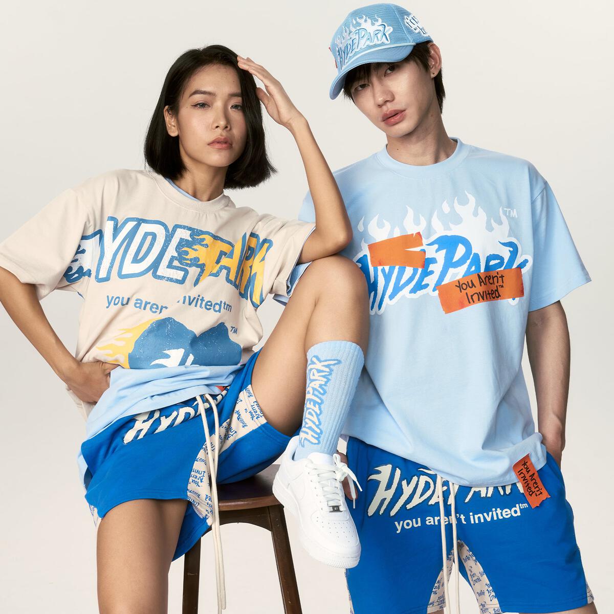 SLAP TAPE TEE 2.0 - BLUE/ORANGE