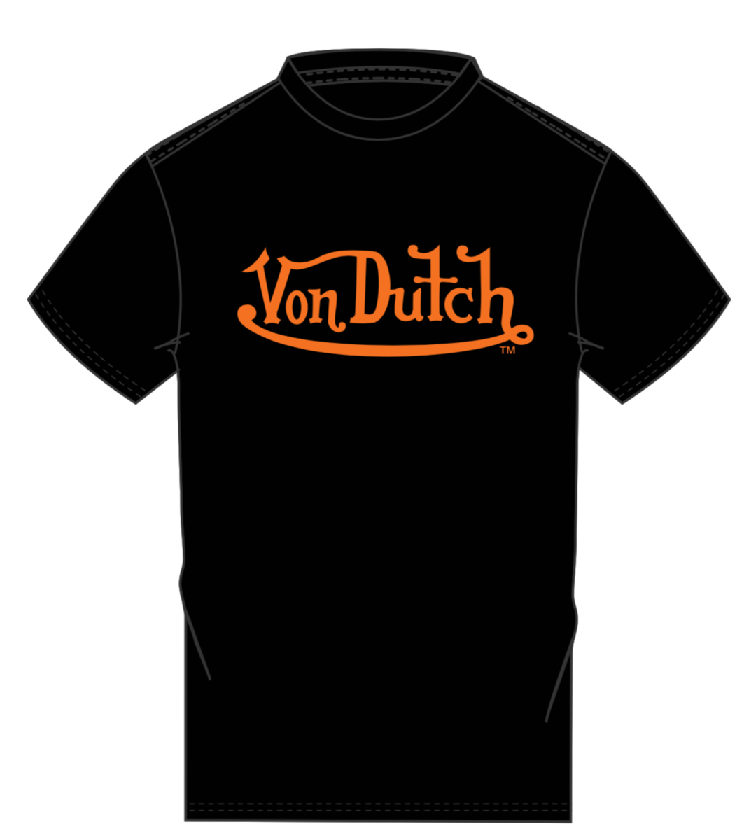 BLACK WITH MULTI COLOR VON DUTCH MOTO GP GRAPHIC TEE- BLACK