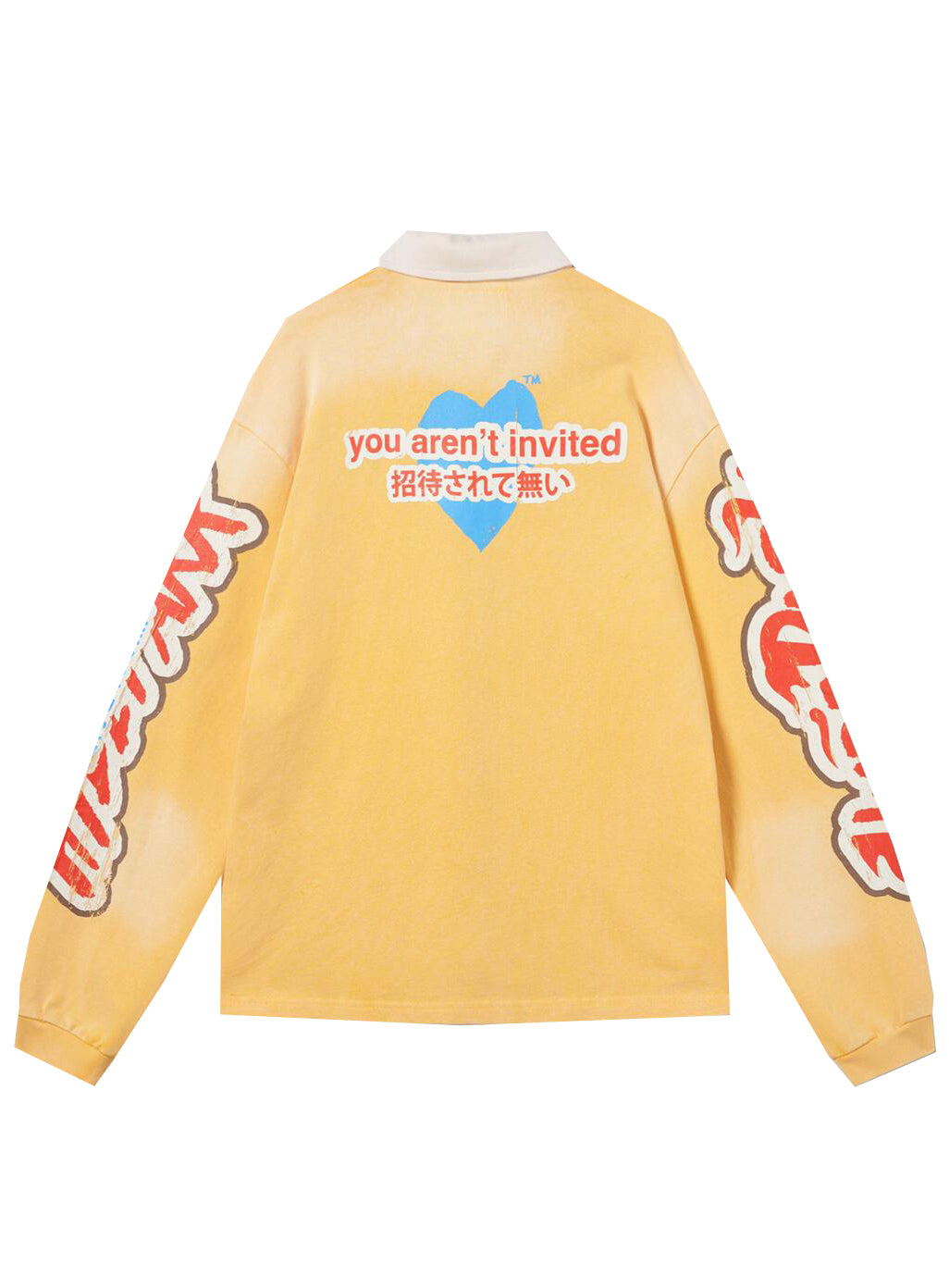 DRIPPING IN JAPAN LONG SLEEVE POLO- GOLD