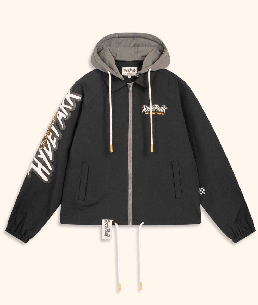 FIND THE ZIP COACH JACKET - BLACK