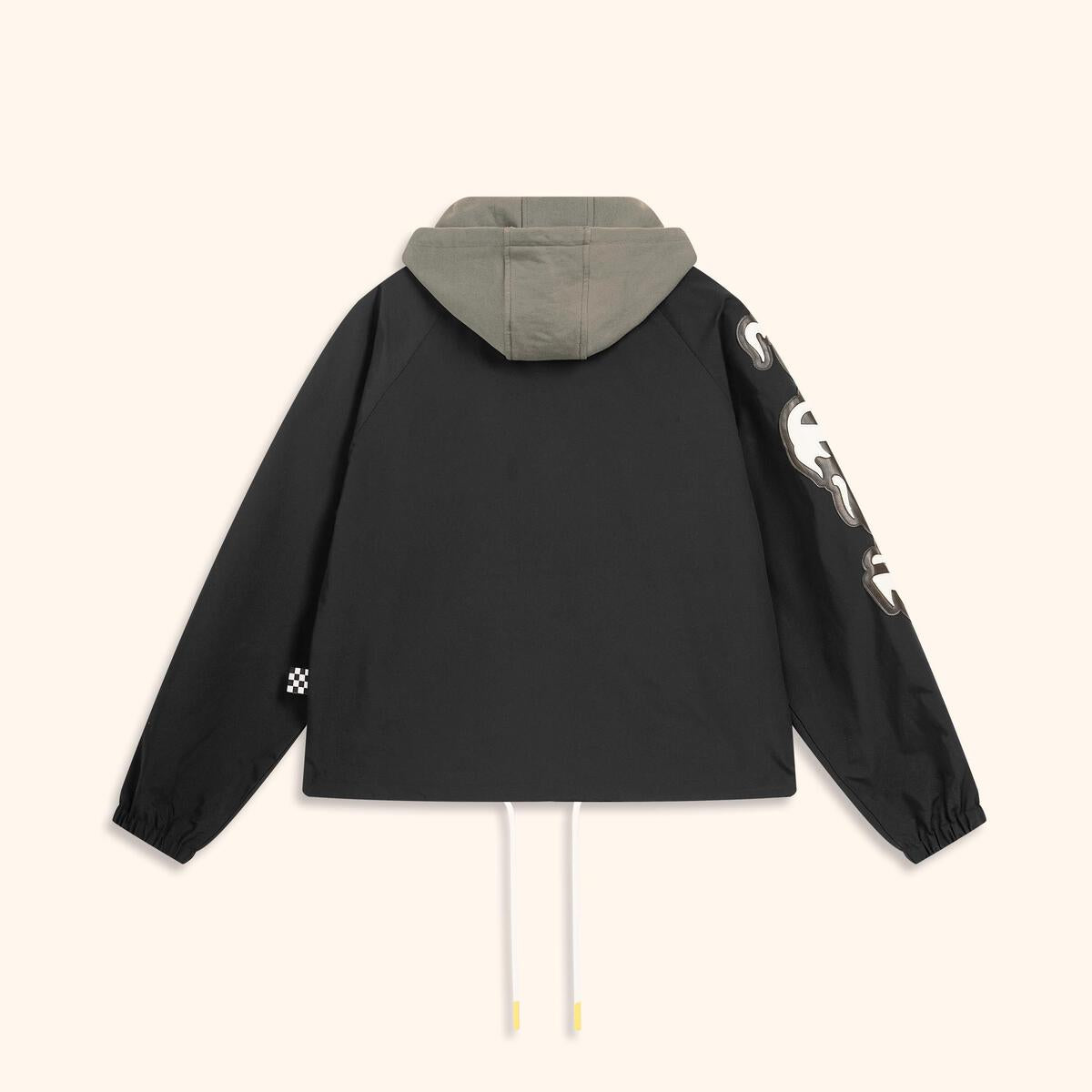 FIND THE ZIP COACH JACKET - BLACK