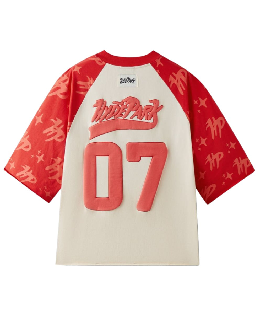 VINTAGE RAGLAN SCRIMMAGE- RED