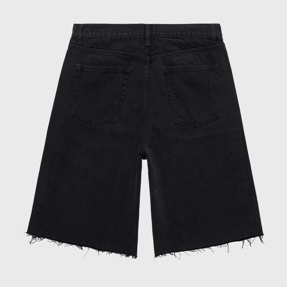 Studded Denim Shorts - Black Wash