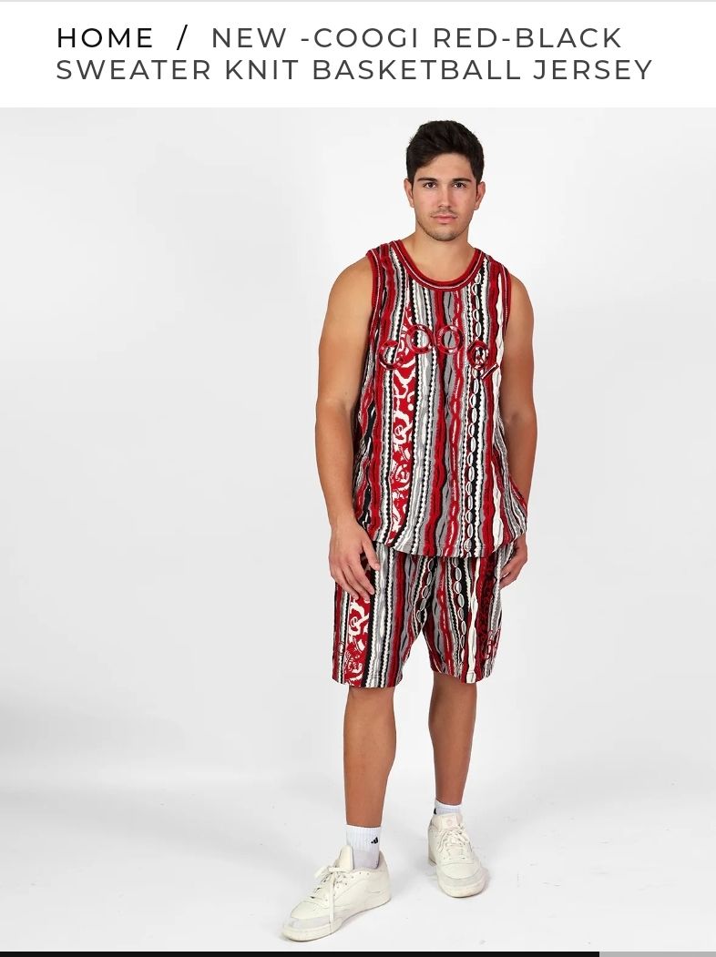 COOGI Basketball Jersey in red and black – view 3 of 4