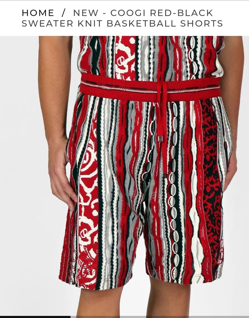 COOGI RED &amp; BLACK BASKETBALL SHORT